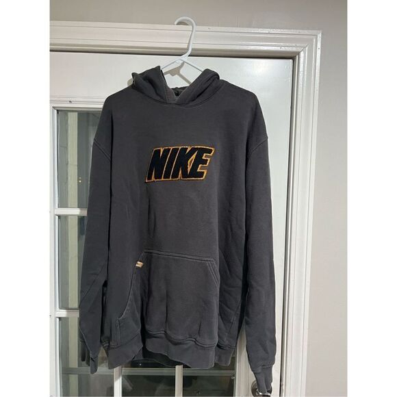 Vtg RARE Nike hoodie Swoosh Velvet Velour Spellout Size XL - Picture 1 of 9